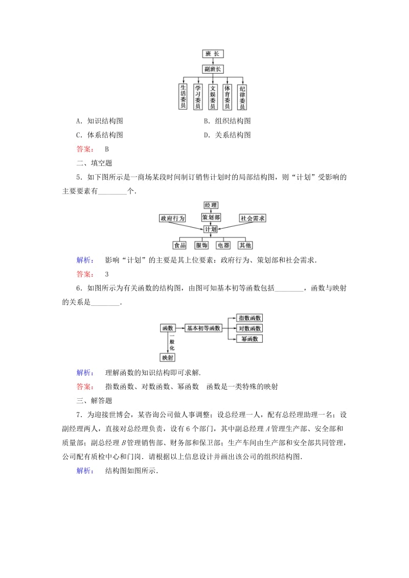 高中数学 第二章 框图 2 结构图课后演练提升 北师大版选修1-2_第2页