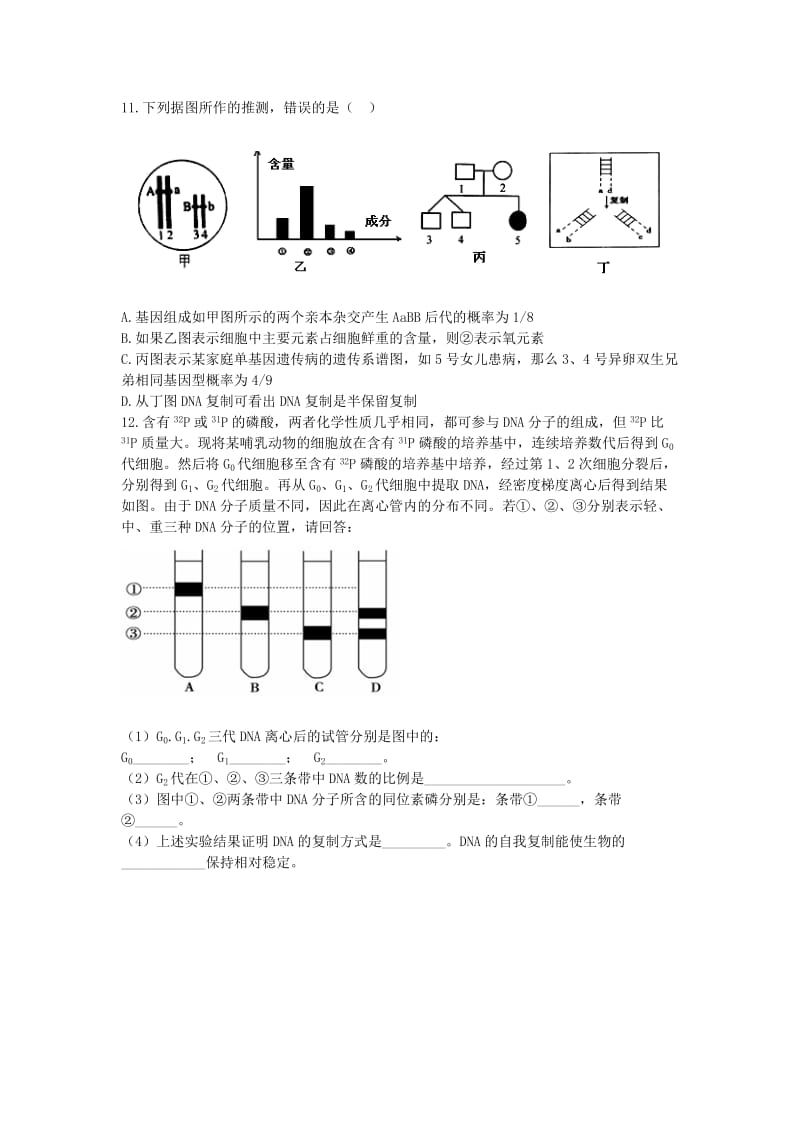 高中生物 3.4 基因是有遗传效应的DNA片段导学案新人教版必修2_第3页