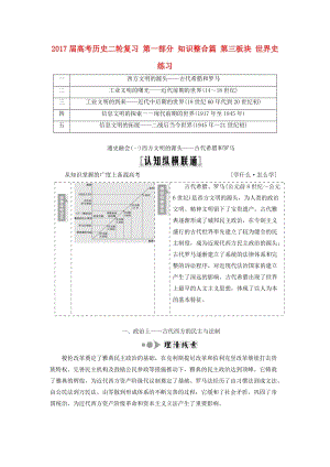 高考?xì)v史二輪復(fù)習(xí) 第一部分 知識(shí)整合篇 第三板塊 世界史練習(xí)