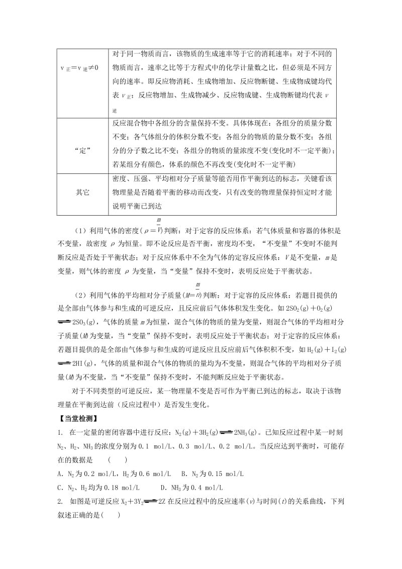 高中化学 第二章 第三节 化学平衡学案 新人教版选修41_第2页