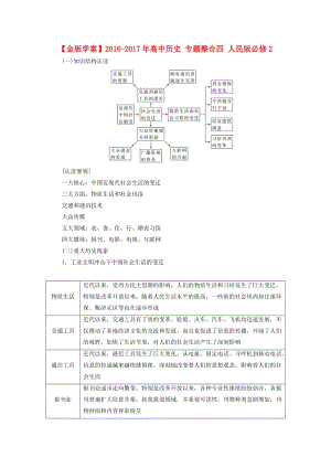 高中歷史 專題整合四 人民版必修2