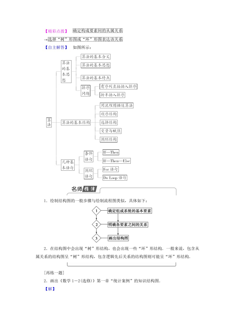 高中数学 第二章 框图 2.2 结构图学案 北师大版选修1-2_第3页