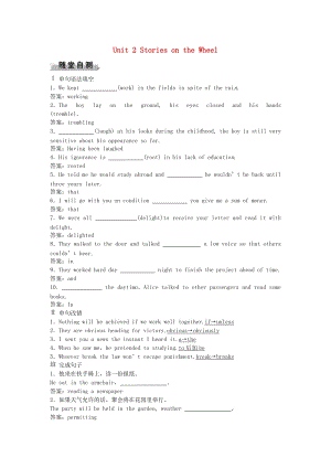 高考英語總復(fù)習(xí) 第1部分 基礎(chǔ)考點(diǎn)聚焦 Unit 2 Stories on the Wheel高效演練跟蹤檢測 重慶大學(xué)版必修4