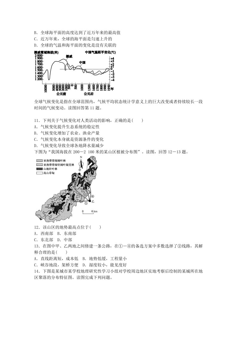 高考地理一轮复习 考点12 地表形态对聚落_第3页