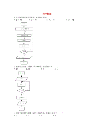 高一數(shù)學(xué)上學(xué)期同步練習(xí) 程序框圖