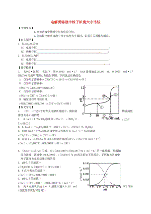 高考化學(xué)二輪復(fù)習(xí) 專題13 離子濃度大小比較