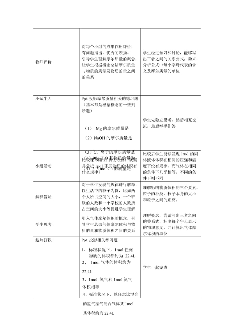 高中化学 1.2 物质的量教学设计3 鲁科版必修1_第3页