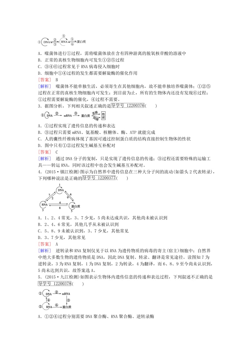 高中生物 第4章 第2节 染色体变异课时作业 新人教版必修2_第3页