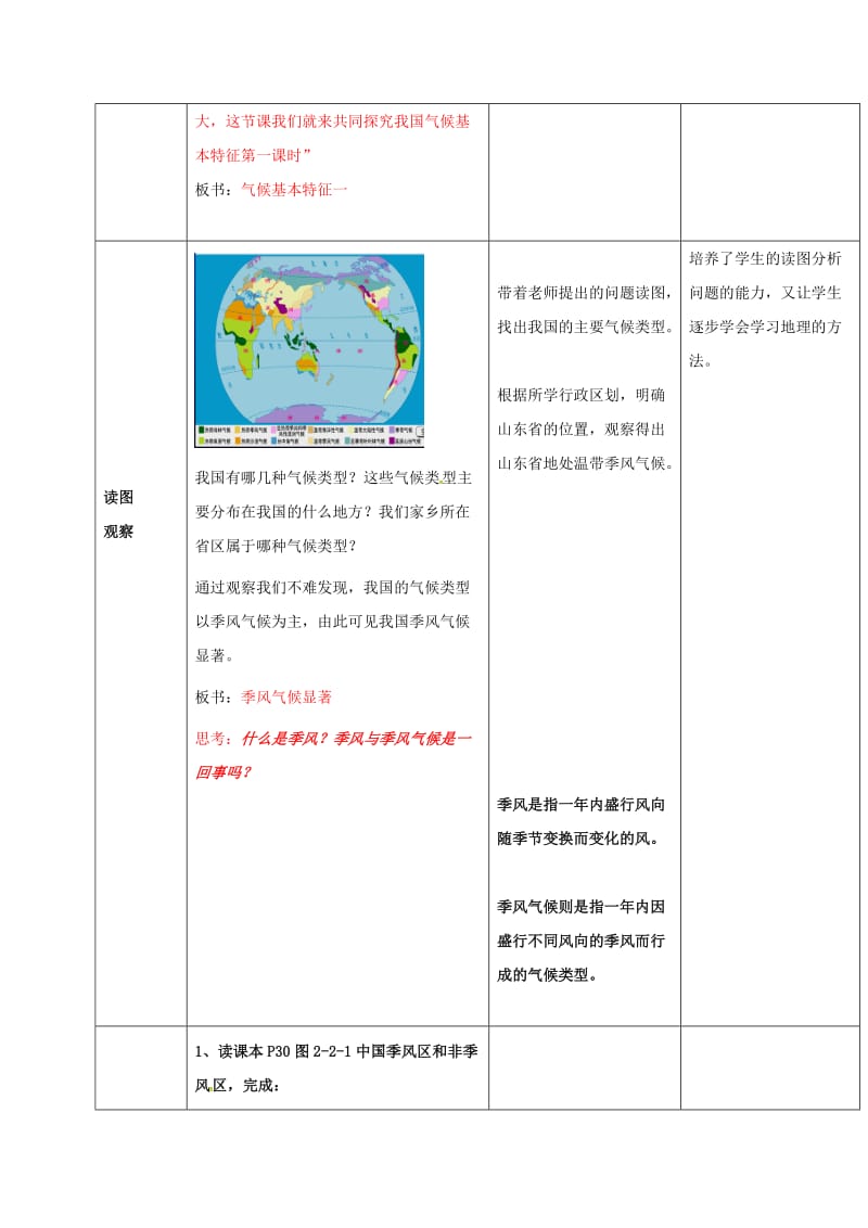 八年级地理上册 2_2 气候基本特征（第1课时）教案 （新版）商务星球版_第2页