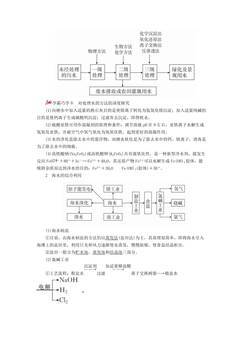 高考化学一轮复习 专题二十八 化学与技术 考点二 化学与资源开发教学案_第2页