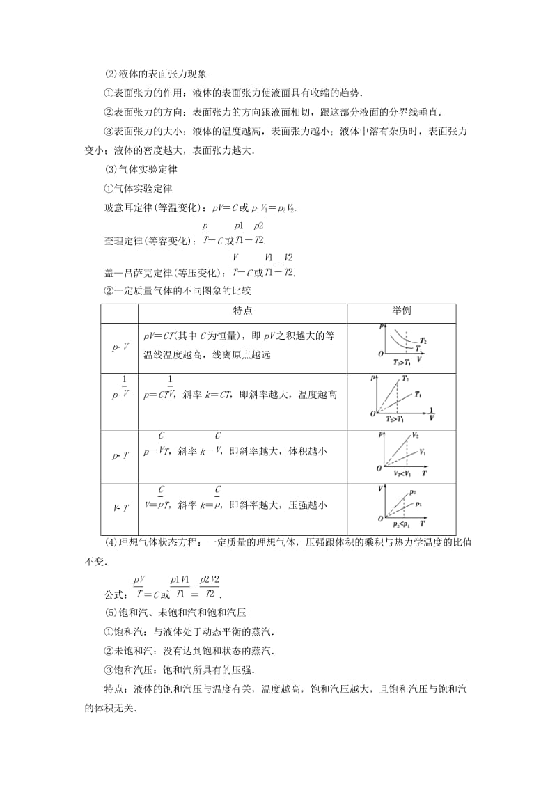 高三物理二轮复习 第2部分 考前回扣 倒计时第1天 热学部分（选修3-3）教师用书_第3页