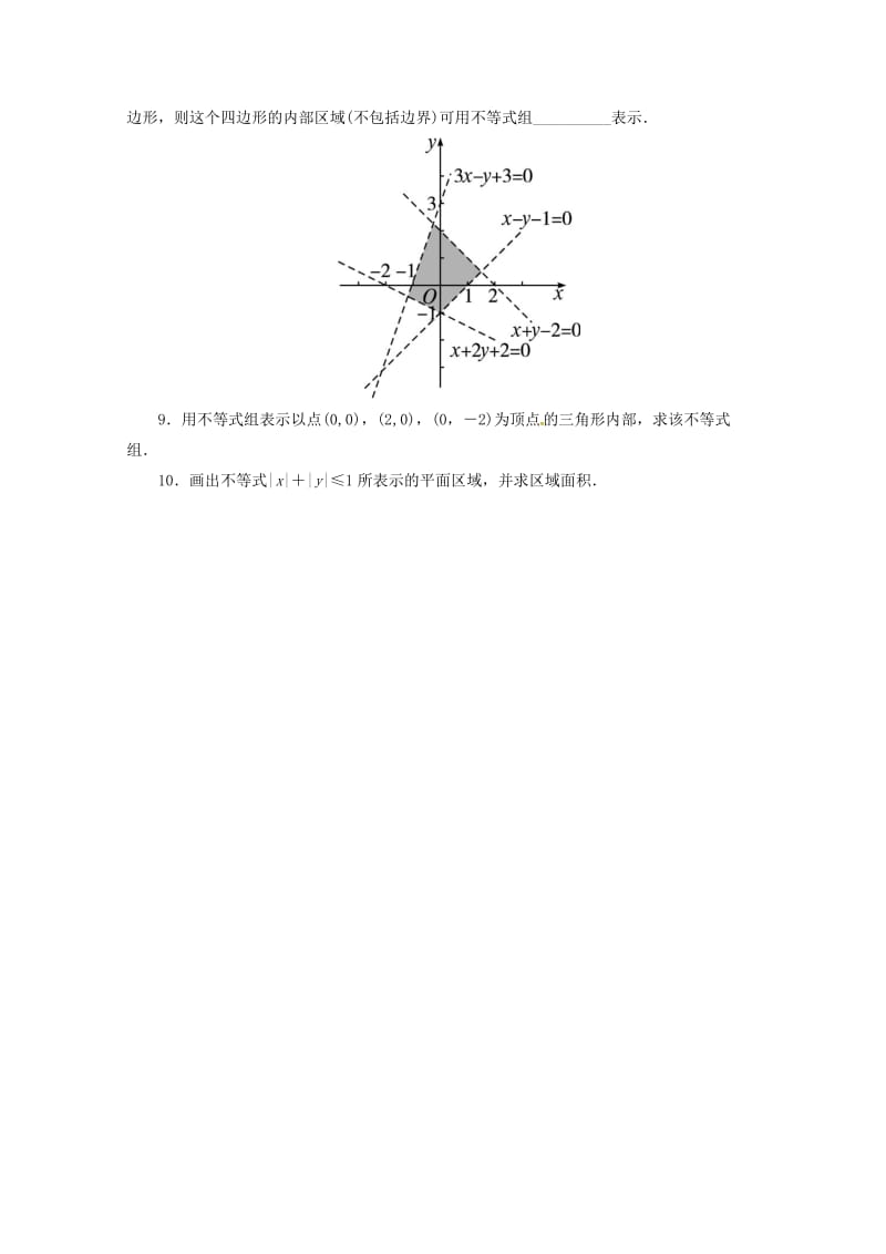 高中数学 10_4 简单线性规划第1课时同步练习 湘教版必修41_第2页