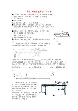 高考物理 第3章 牛頓定律 實(shí)驗(yàn) 探究加速度與m、F關(guān)系（第8課時(shí)）復(fù)習(xí)導(dǎo)學(xué)案