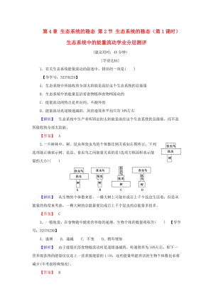 高中生物 第4章 生態(tài)系統(tǒng)的穩(wěn)態(tài) 第2節(jié) 生態(tài)系統(tǒng)的穩(wěn)態(tài)（第1課時(shí)）生態(tài)系統(tǒng)中的能量流動(dòng)學(xué)業(yè)分層測(cè)評(píng) 蘇教版必修3