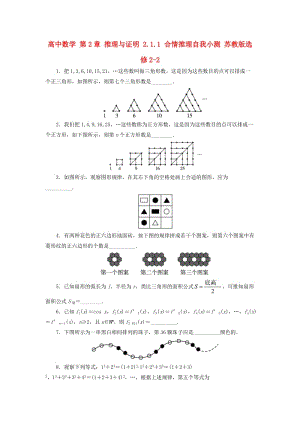 高中數(shù)學(xué) 第2章 推理與證明 2_1_1 合情推理自我小測 蘇教版選修2-21