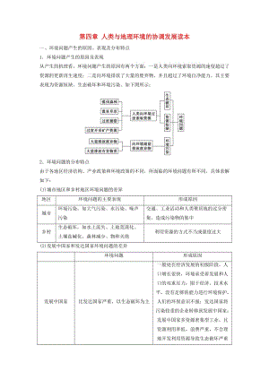 高中地理 第四章 人類與地理環(huán)境的協(xié)調(diào)發(fā)展檢測(cè) 湘教版必修2