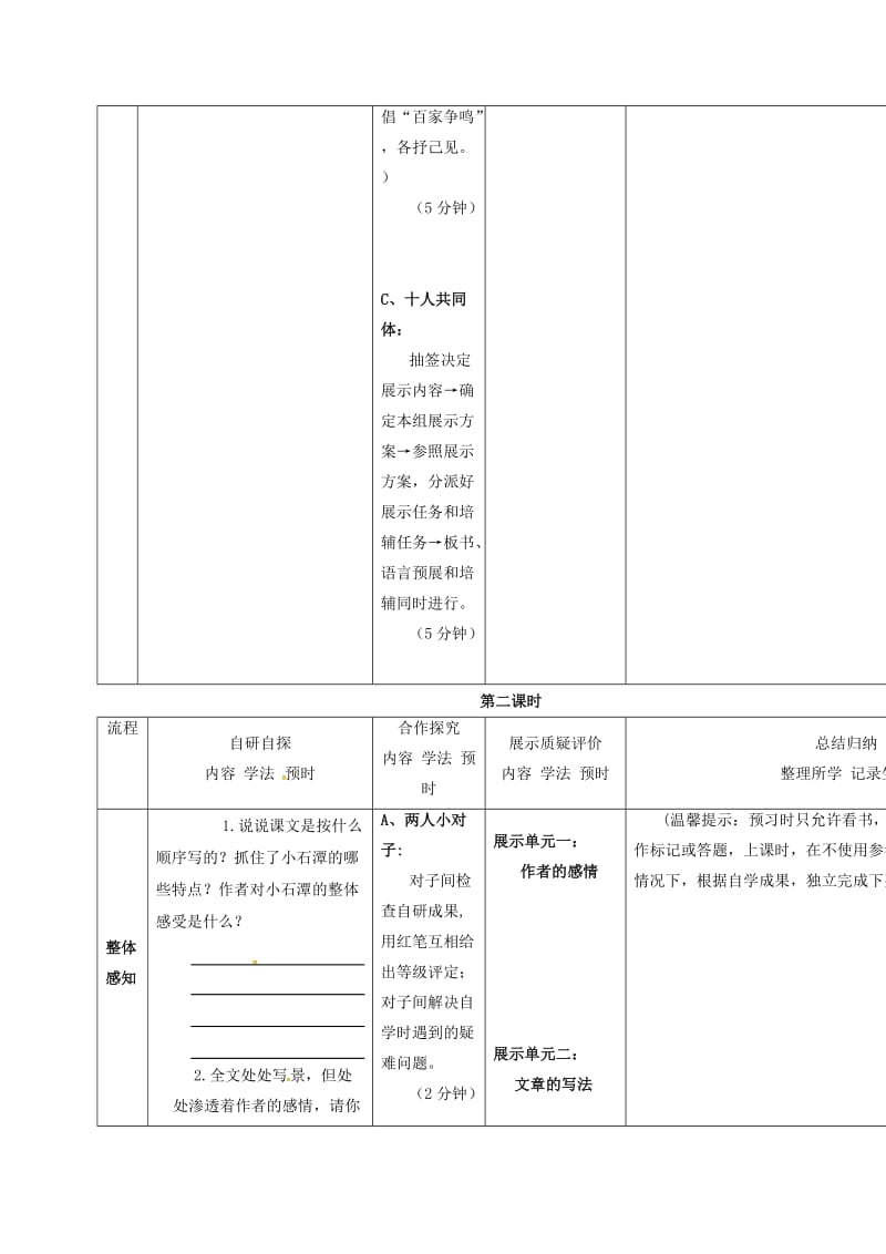 八年级语文下册 第六单元 26《小石潭记》导学案（新版）新人教版_第2页