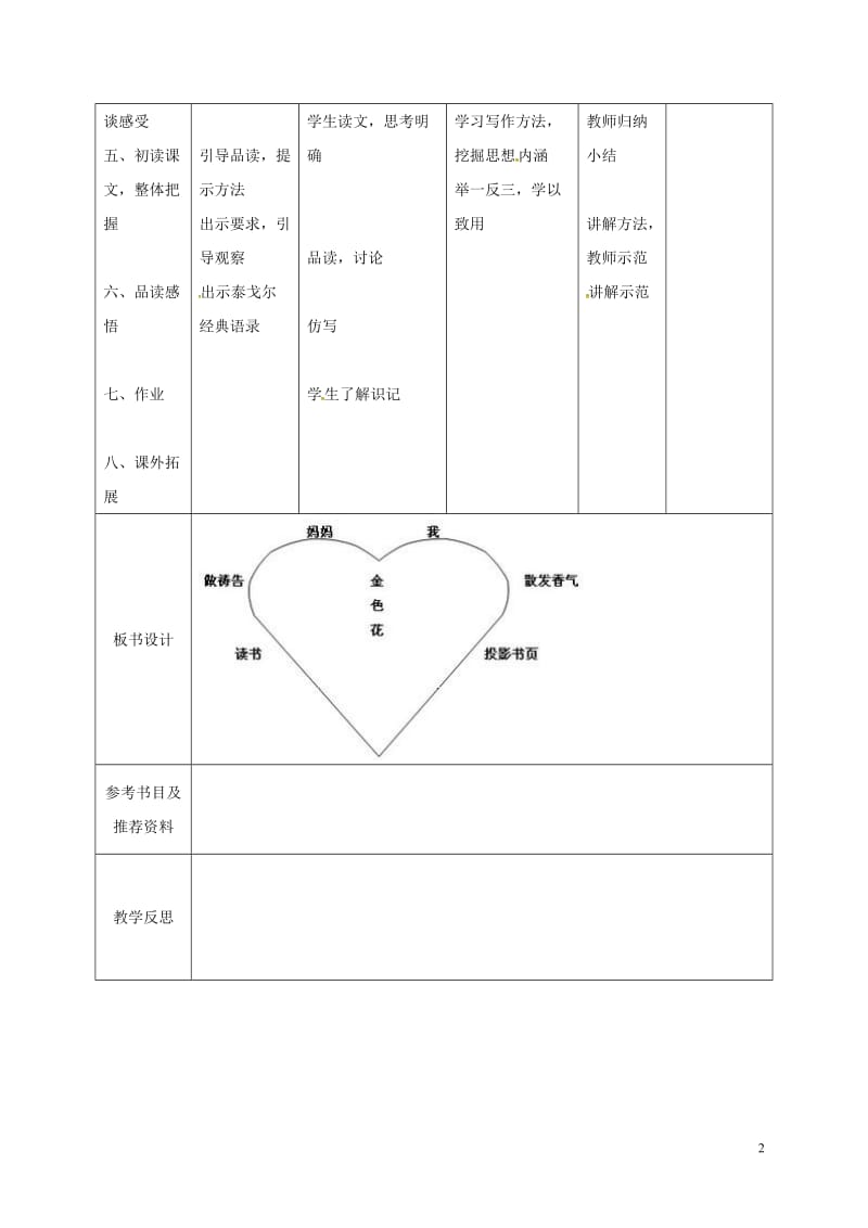 四川省华蓥市明月镇小学七年级语文上册4金色花教案新版新人教版_第2页