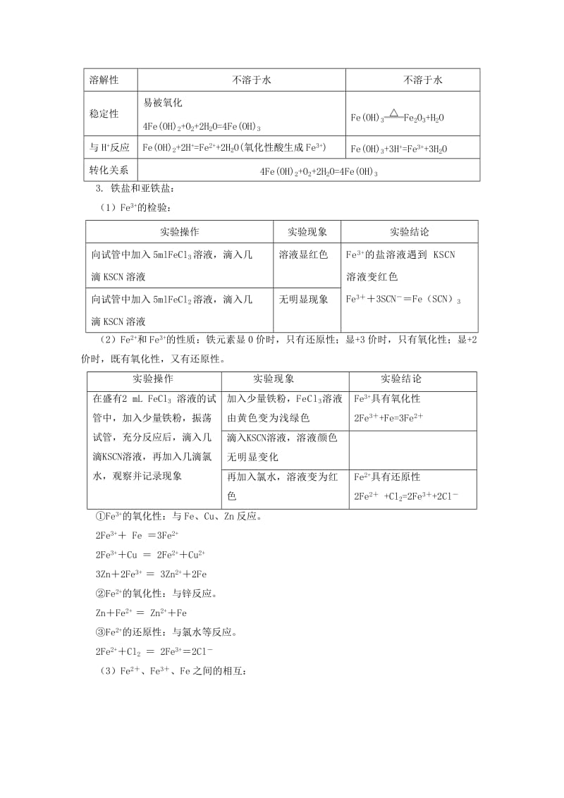 高中化学 第三章 第二节 几种重要金属化合物（第3课时）学案 新人教版必修11_第2页