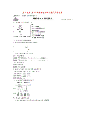 高考生物總復(fù)習(xí) 第5單元 第15講孟德爾的豌豆雜交實(shí)驗(yàn)學(xué)案