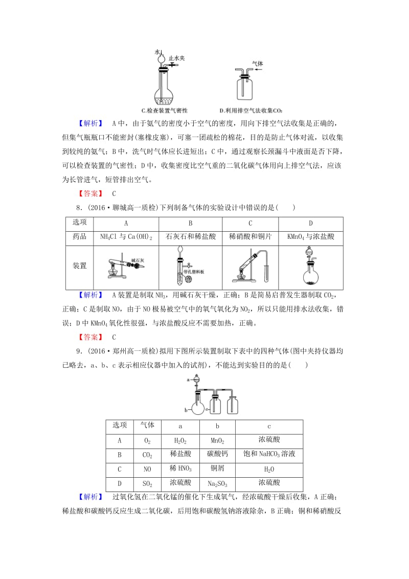 高中化学 第2章 化学键 化学反应与能量 第3节 化学反应的利用（第1课时）利用化学反应制备物质学业分层测评 鲁科版必修_第3页