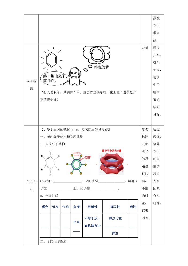 高二化学 2_2_1 芳香烃（苯的结构与性质）教学设计_第2页