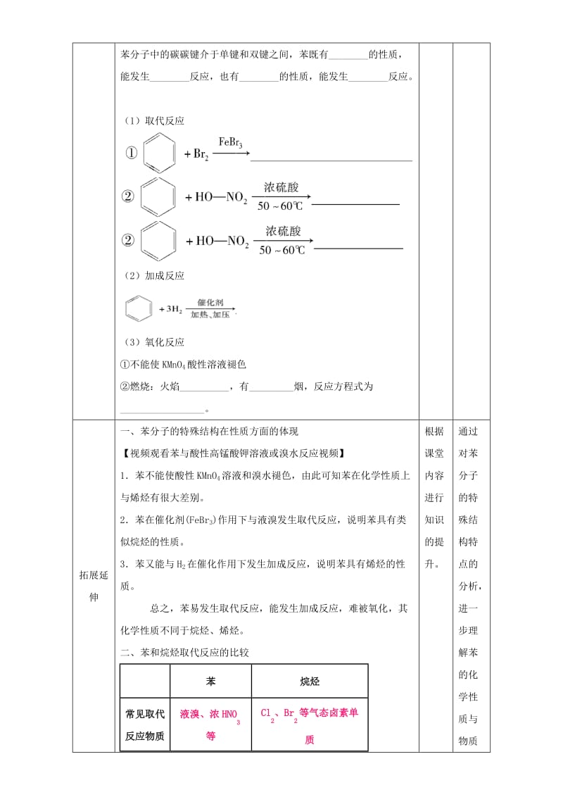 高二化学 2_2_1 芳香烃（苯的结构与性质）教学设计_第3页