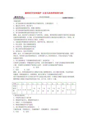 高中地理 第二章 第二節(jié) 森林的開發(fā)和保護 以亞馬孫熱帶雨林為例課時作業(yè) 新人教版必修3