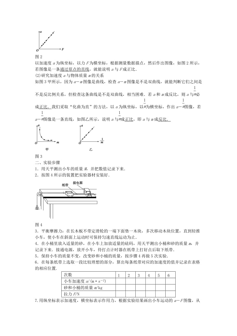 高中物理 第5章 探究加速度与力、质量的关系学案2 沪科版必修1_第2页