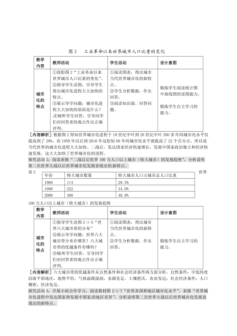 高中地理 2.1 城市发展与城市化（第2课时）教案 鲁教版必修2_第3页