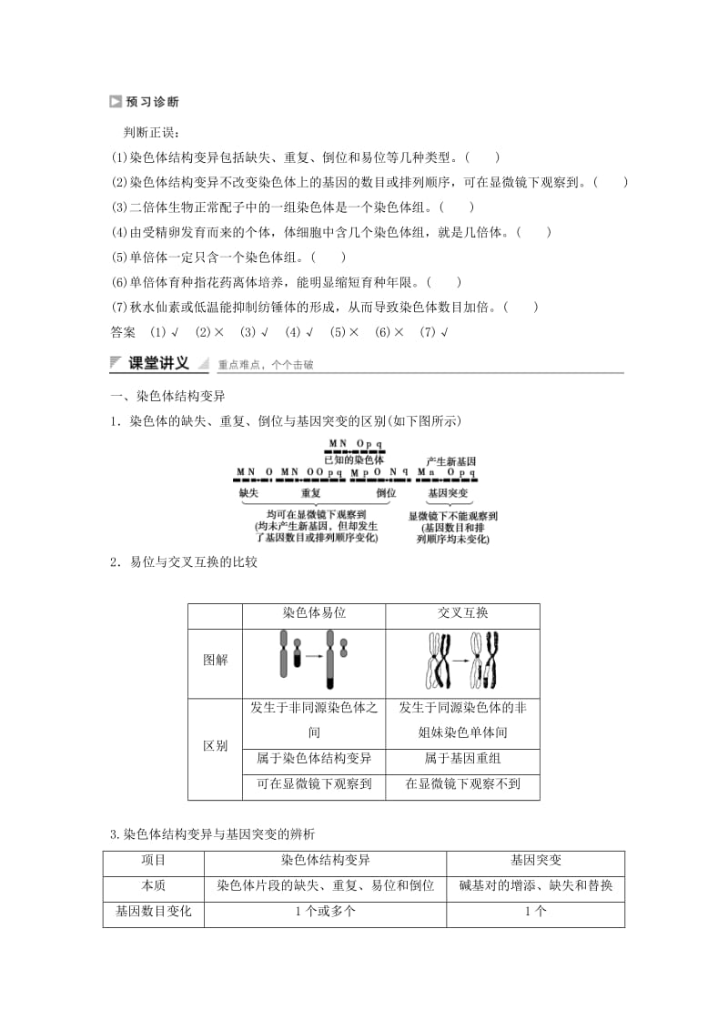 高中生物 第5章 第2节 染色体变异课时作业 新人教版必修2 (2)_第3页