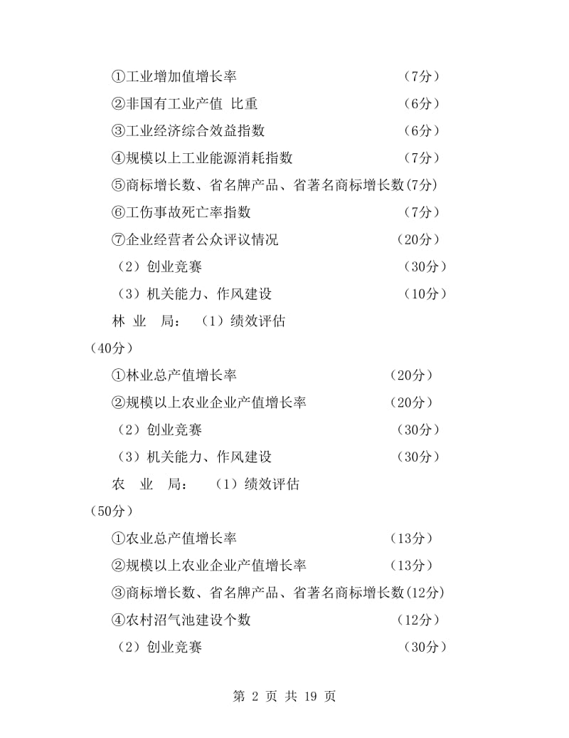 县直部门绩效评估工作方案_第2页