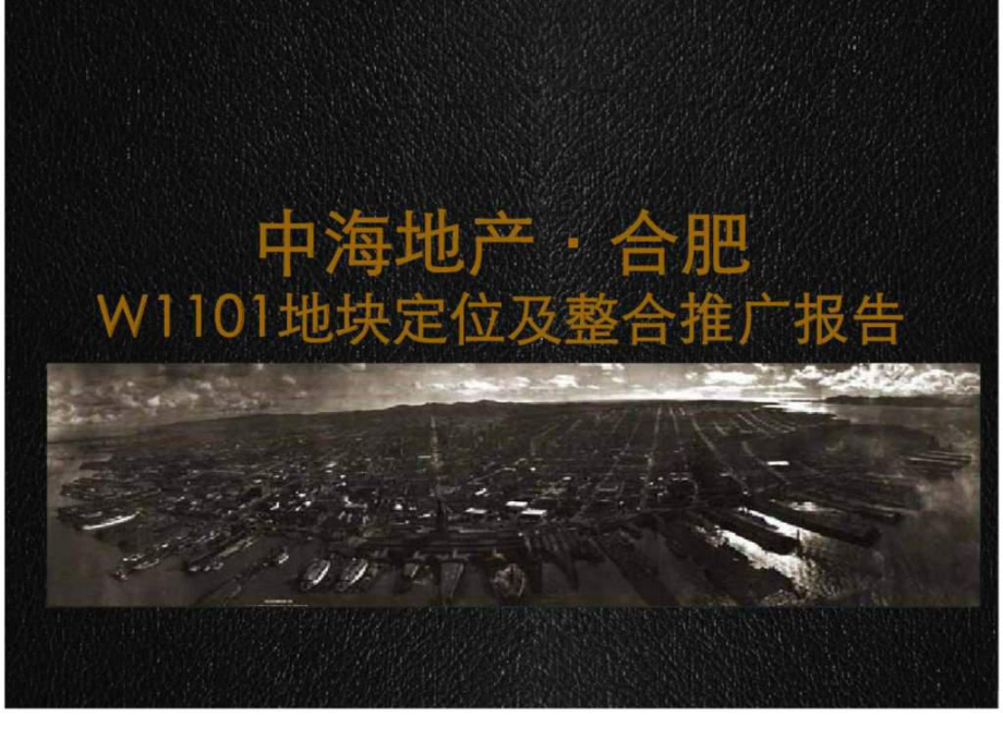 2011年中海地产·合肥W1101地块定位及整合推广报告_第1页