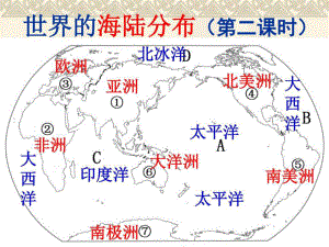 2015學(xué)年七年級地理上冊22《世界的海陸分布》