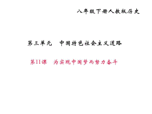 2018年部編人教版八年級(jí)歷史下冊(cè)作業(yè)課件第11課為實(shí)