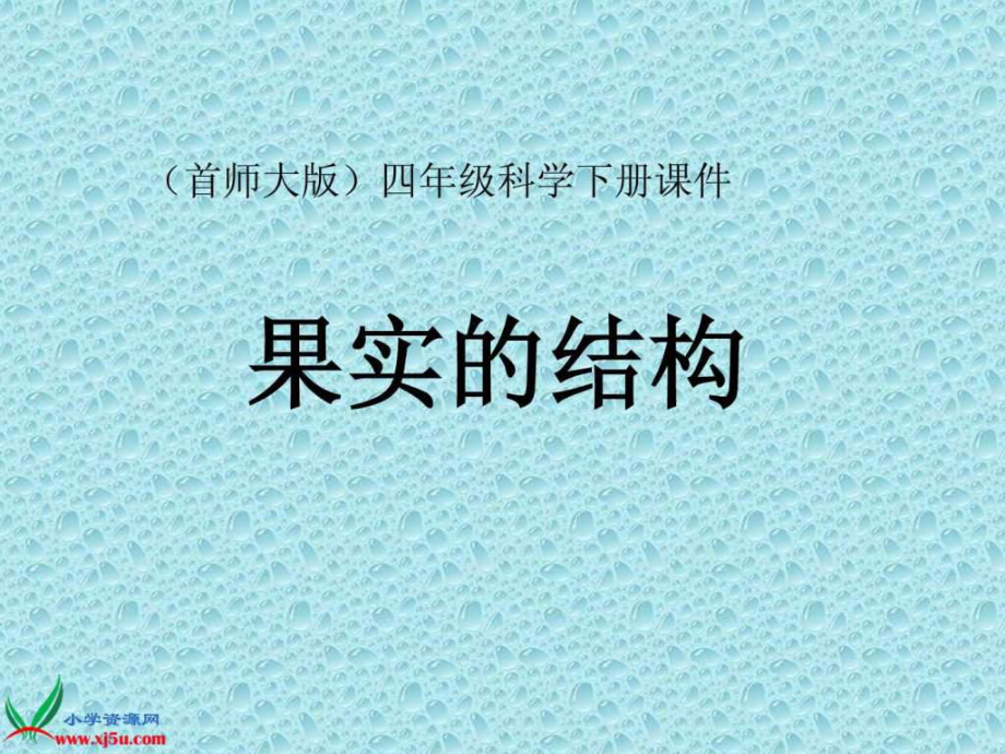 (首师大版)四年级科学下册课件-果实的结构_第1页