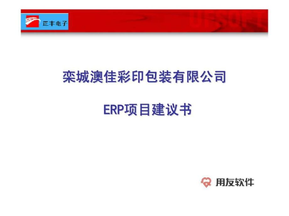 《ERP项目建议书》PPT课件_第1页