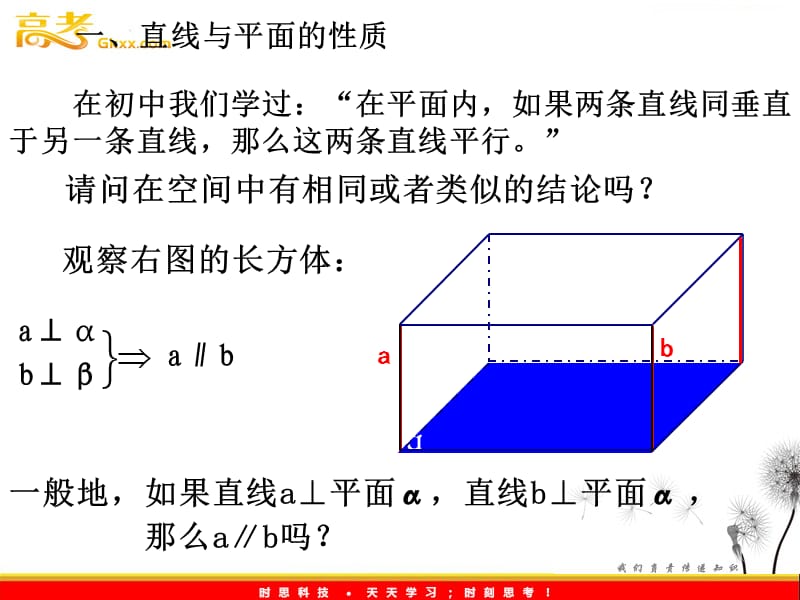 高一数学：1.6.2《垂直关系的性质》课件 （北师大必修2）_第3页