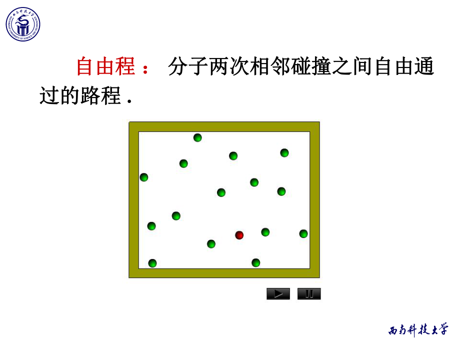 《物理學(xué)教學(xué)課件》7-5碰撞頻率和平均自由程_第1頁(yè)