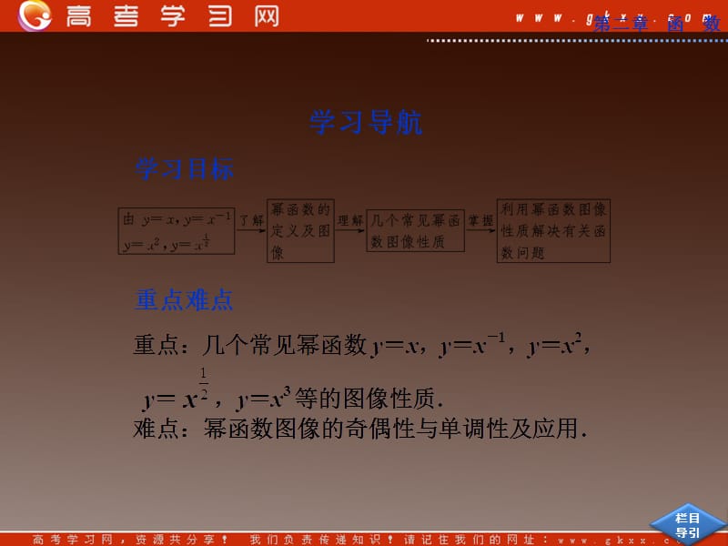 高一北师大版数学必修1第一章同步教学课件第二章 5《简单的幂函数》_第3页