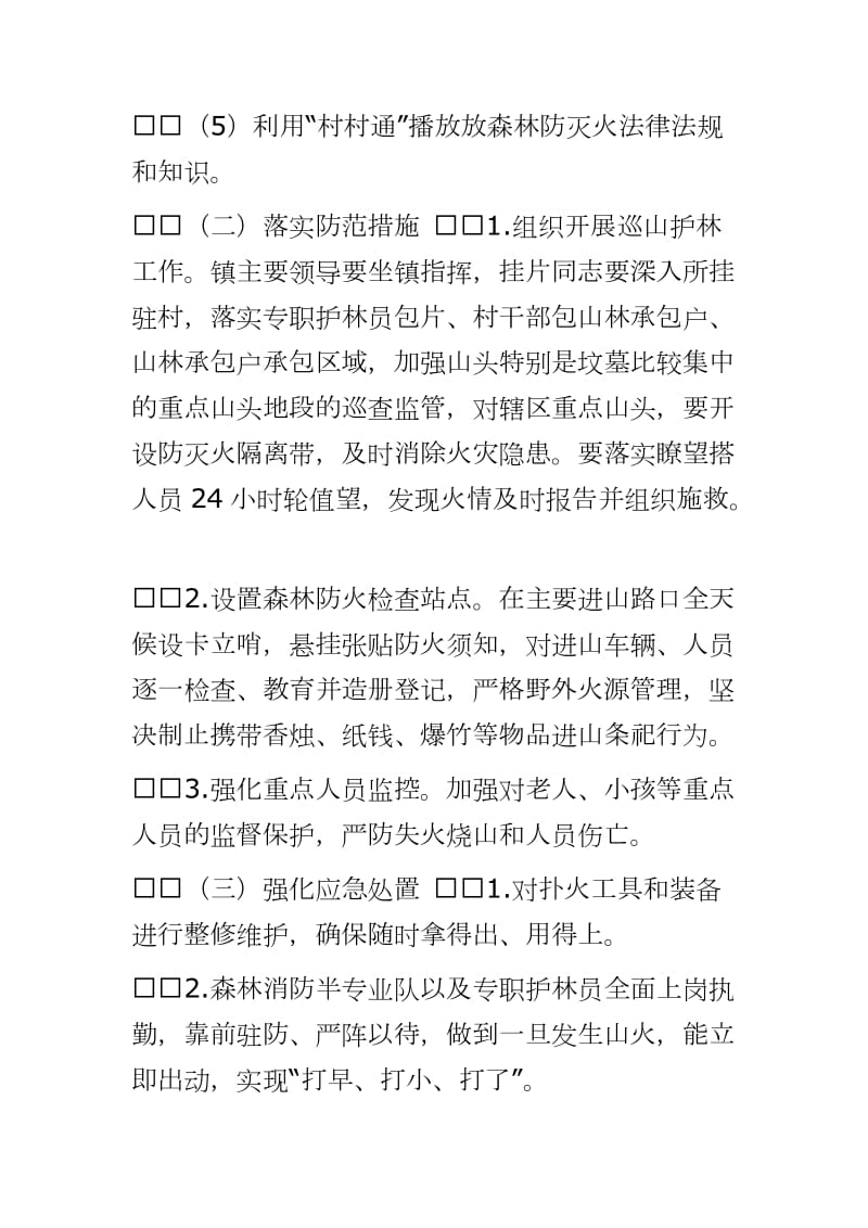 乡镇2020年清明节期间森林防灭火工作方案_第3页