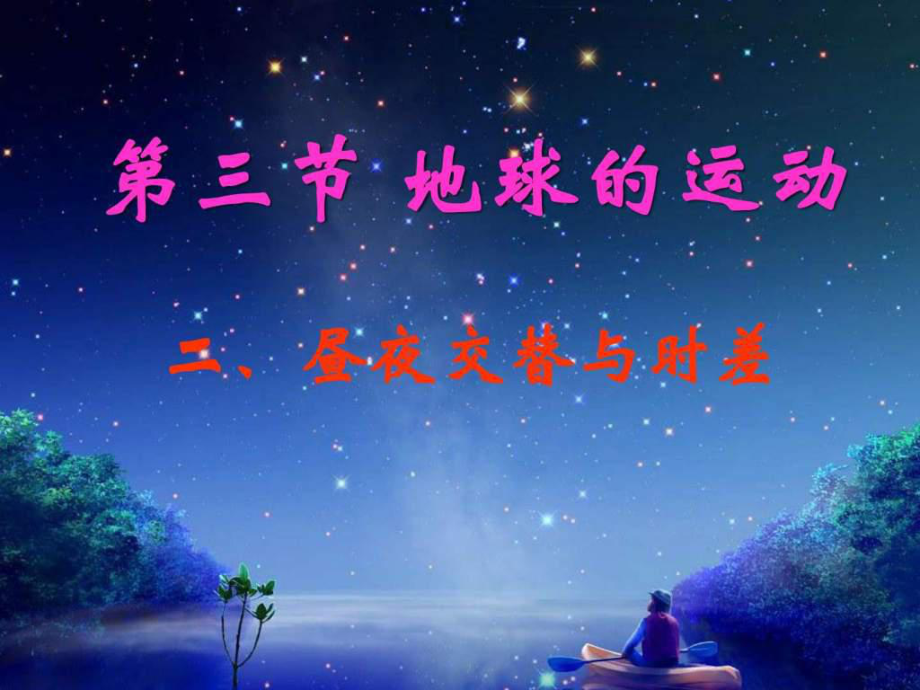 《地球自轉(zhuǎn)與時(shí)差》PPT課件_第1頁