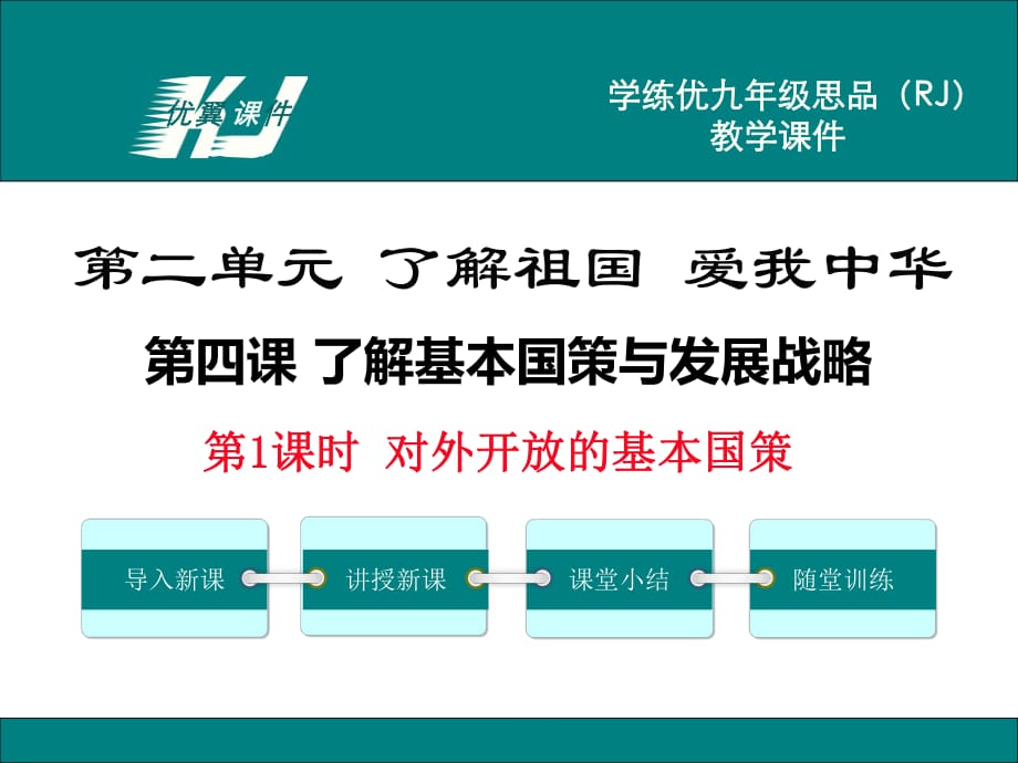 九年級思品全冊(人教版)教學(xué)課件-第1課時對外開放的基本國策_(dá)第1頁