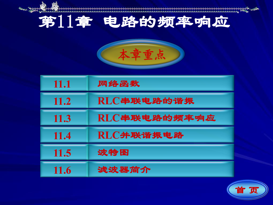 《電路理論教學課件》第11章電路的頻率響應(yīng)(教參)_第1頁