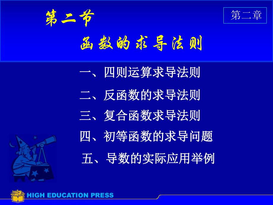 《高數(shù)教學(xué)課件》第二節(jié)求導(dǎo)法則_第1頁