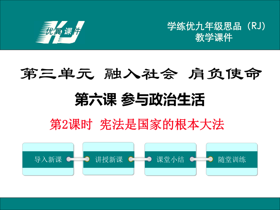 九年級思品全冊(人教版)教學(xué)課件-第2課時憲法是國家的根本大法_第1頁