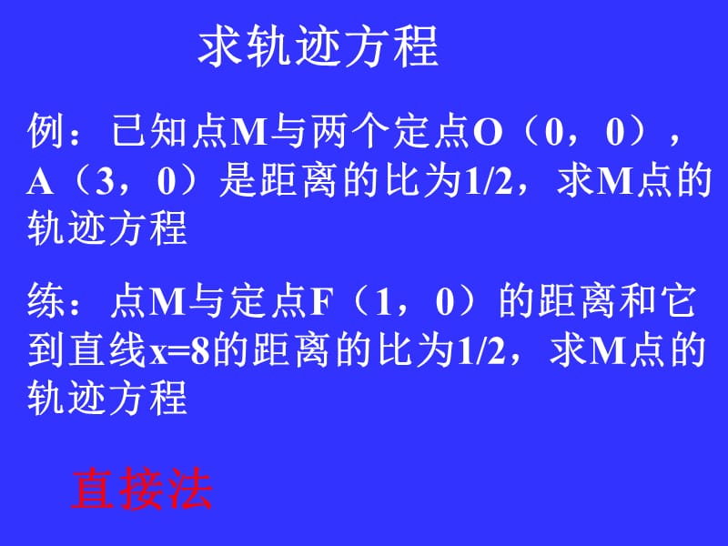 高中数学：《求轨迹》课件（新人教B版）_第2页