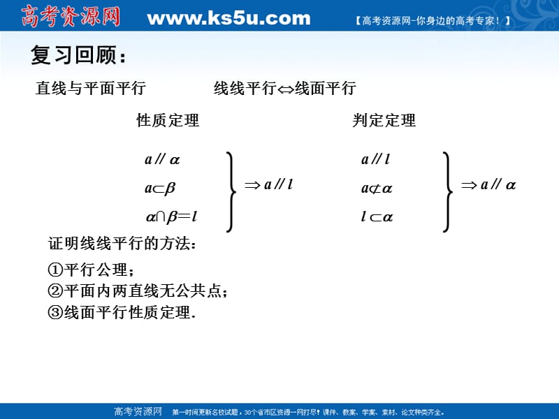 高一数学课件：1.2.3　直线与平面的位置关系（2） 必修二_第3页