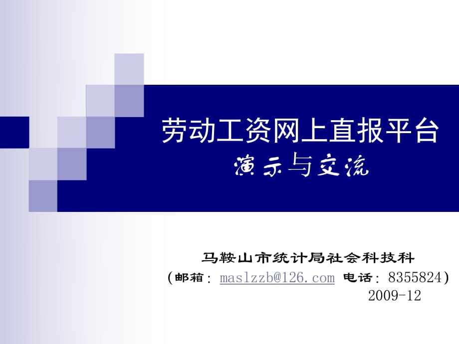 劳动工资网上直报平台演示与交流_第1页