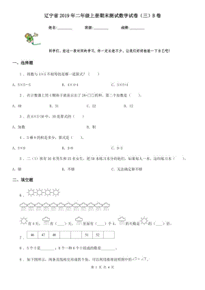 辽宁省2019年二年级上册期末测试数学试卷（三）B卷